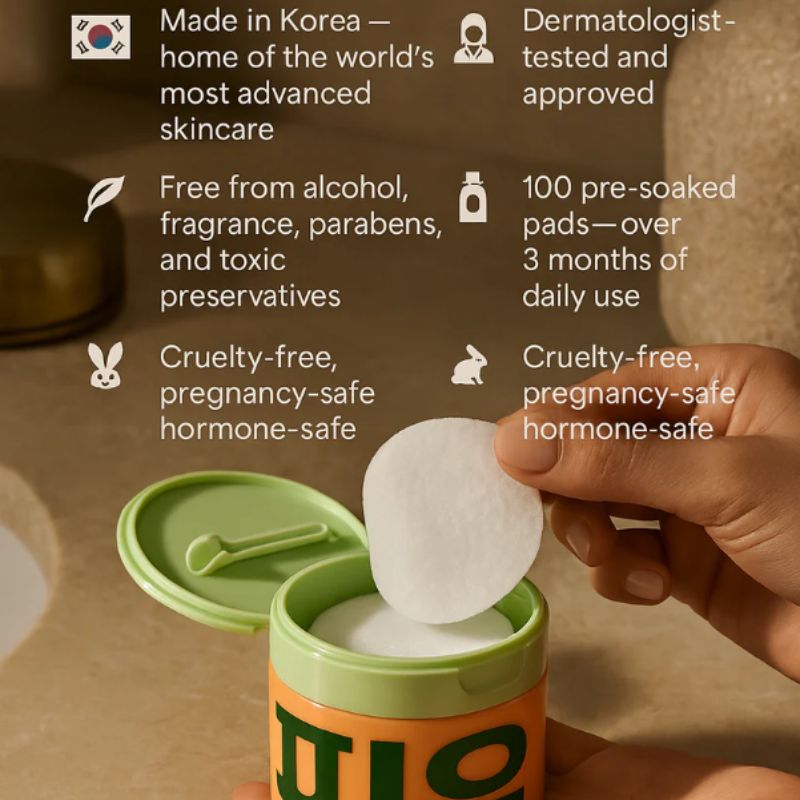 Korean Toner Pads for Wrinkles, Dark Spots & Radiant Glow